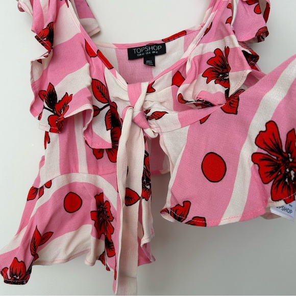 Top shop Cropped Flutter Top - Picture 8 of 14